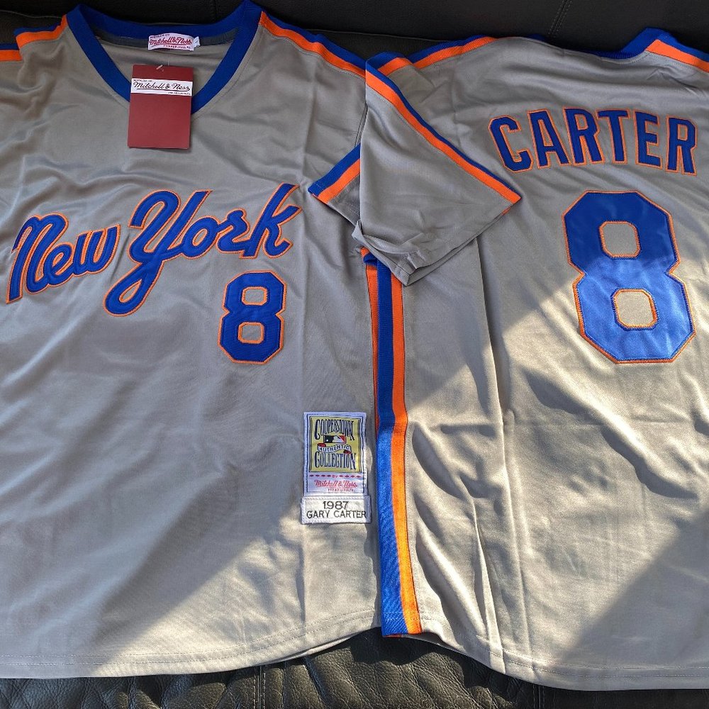 Mitchell & Ness NEW YORK METS GARY CARTER Men's JERSEY Sz M,L,XL,2XL New w tags